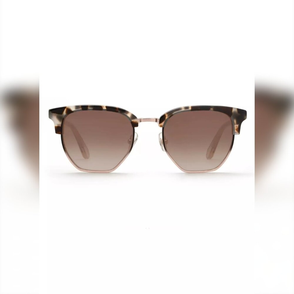 NWT. KREWE THALIA | MALT MATTE BLACK FADE + ROSE GOLD MIRRORED